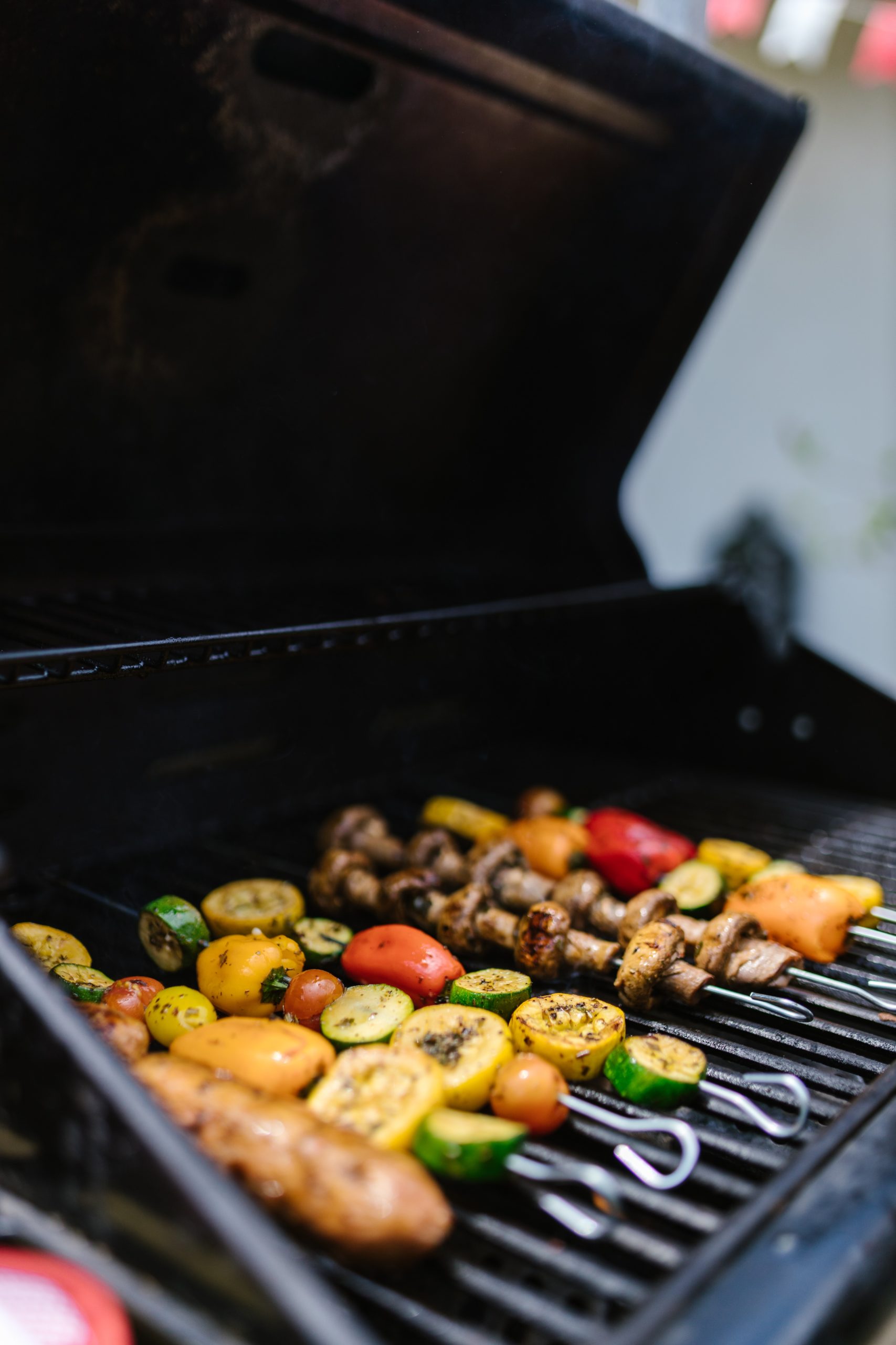 vegetables on a bbq lecrin valley property