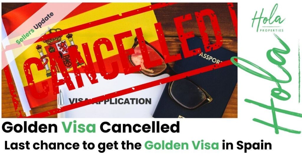 Golden VIsa Caccelled in Spain